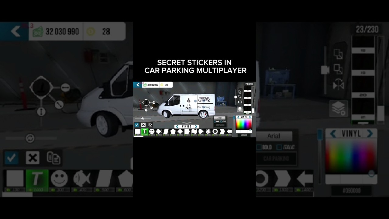 secret stickers in car parking multiplayer part2 #carparkingmultiplayer #shorts