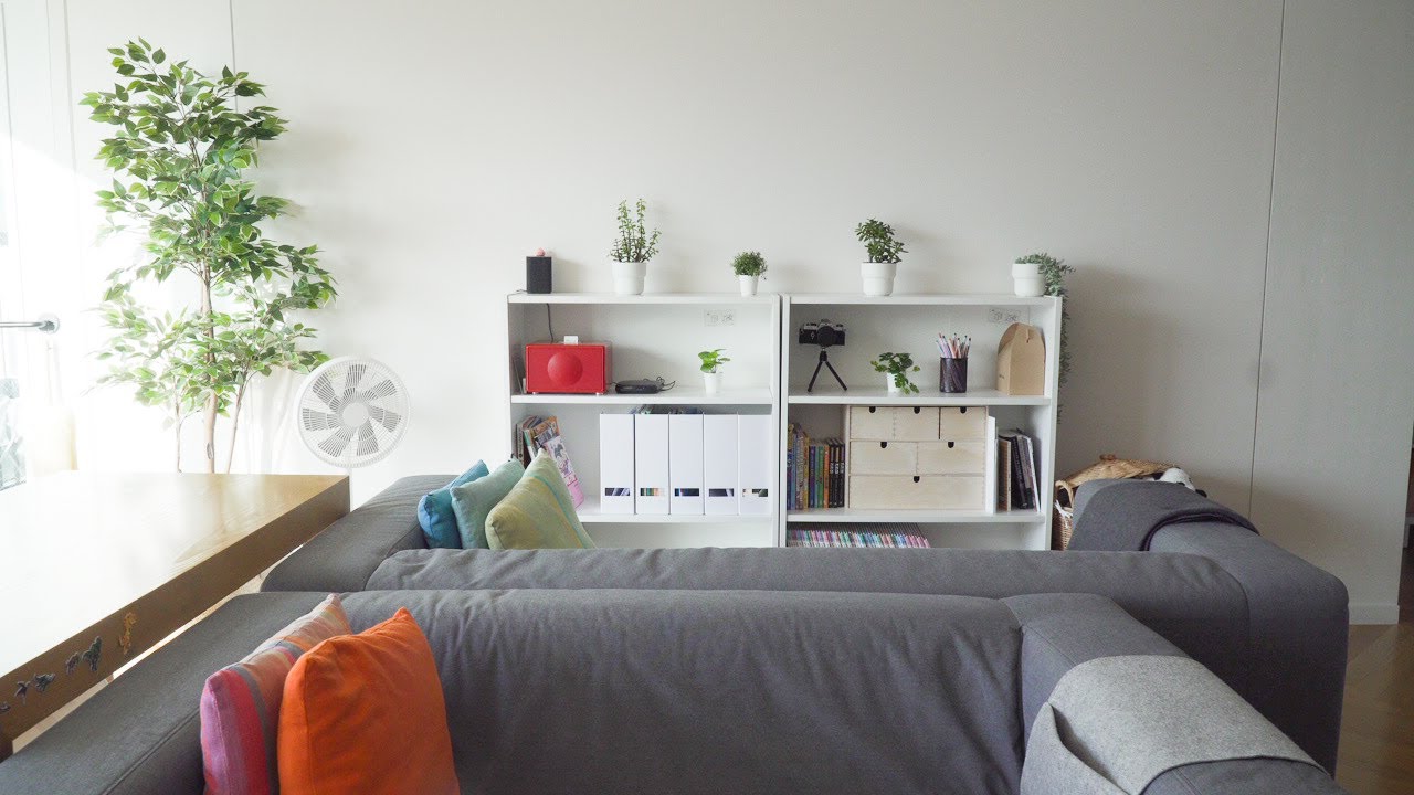 SUB)이케아 쇼룸처럼 따라해봤어요! 합리적으로 꾸며본 거실공간(이케아소파,이케아책장,이케아거실장)