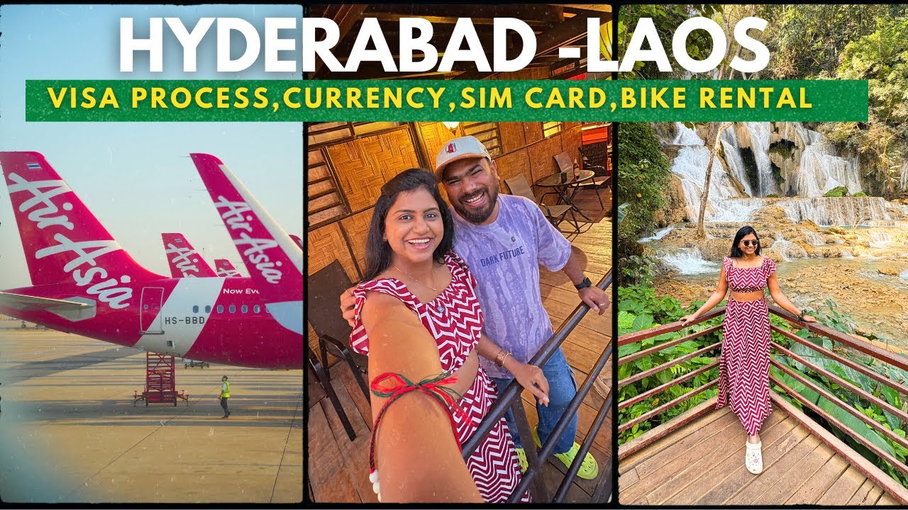 Day 1- Hyderabad to Laos 🇮🇳➡️🇱🇦 | Visa, Flights, Currency, SIM, Bike Rental & Mekong Sunset Cruise