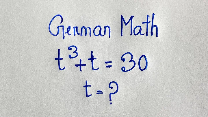 What a Beautiful MATHS! A Nice German Exponential Maths Olympiad Question | t^3 +t =30 |