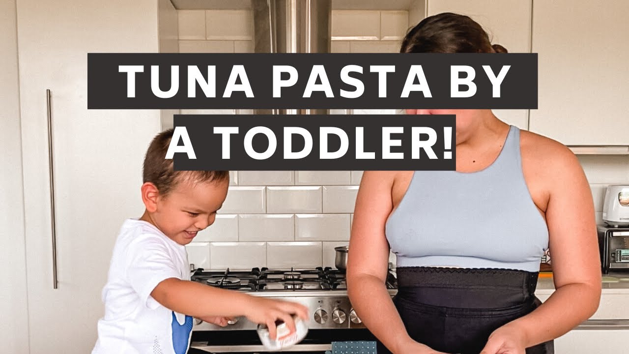 Cooking with a Toddler Tuna Pasta with Chef Caleb YouTube