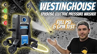 Westinghouse EPX3050 2050psi 1.76gpm electric pressure washer review and actual numbers test!
