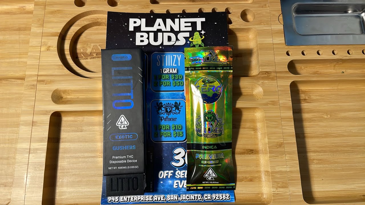 BLINDGORILLAS PLANET BUDS SAN JACINTO FIRST TIME PATIENT ZERO AND LITTO DISPOSABLE VAPES  03/19/24