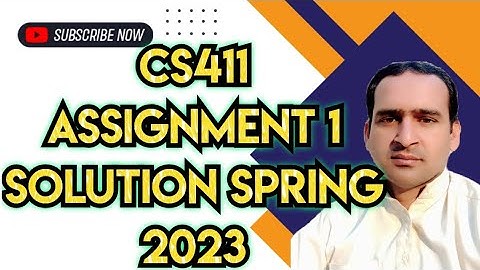 CS411 Assignment 1 Solution Spring 2023 ~ cs411 assignment 1 solution 2023