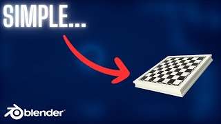 BLENDER SIMPLIFIED - How To Make a Chess Board in Blender 4.2 - (Tutorial)
