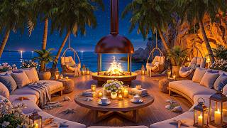 Tropical Bossa Nova Jazz Music 🌴🌊 Smooth Jazz Melodies with Relaxing Ocean Waves