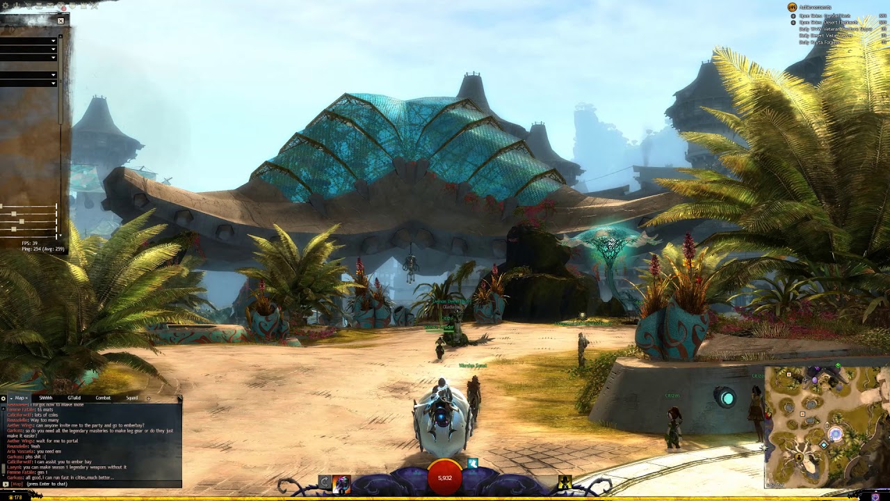 Guild Wars 2 Lion's Arch FPS Test @ 4K Ultra settings