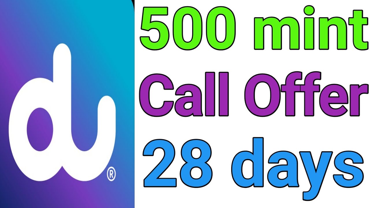 du sim call offer India 500 minutes 28 days