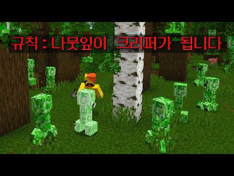 저는 마인크래프트에 새로운 규칙을 추가했습니다ㅋㅋㅋ
