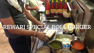 Roll Burger Rewari (Peetalnagari) Street Food || Indian street Style roll burger screenshot 3