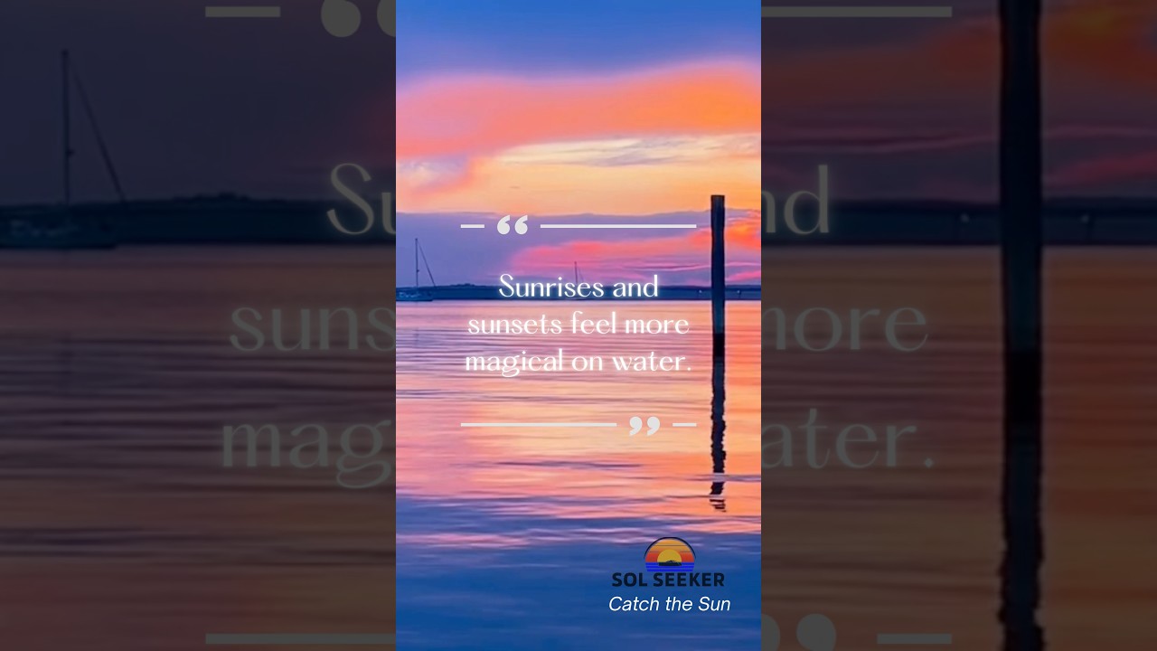 ⁣Reason 101: Sunrise and sunsets feel more magical on water.
