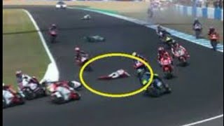 Moto2!!! Tragedi Dimas Ekky Terlibat Kecelakaan Beruntun disirkuit Jeres/Spanyol. screenshot 3