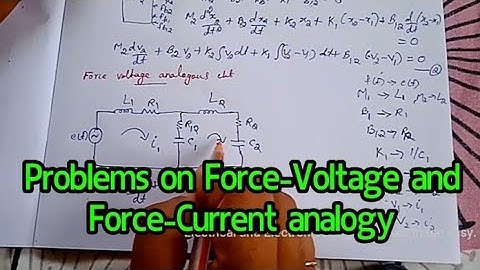 Problems on Force-Voltage and Force-Current analogous circuits, Mechanical Translational systems