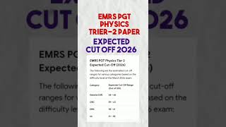 emrs pgt physics tier two expected cut off 2026lemrs pgt cut off#viral_video