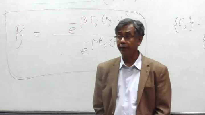 Lecture-06 | Ensembles Part-3 | Statistical Mechanics and Thermodynamics | Biman Bagchi