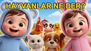 Hayvan Sesleri Şarkısı 🐶🐱 Hayvanlar Ne Der? | Çocuk Şarkıları ve Bebek Şarkıları