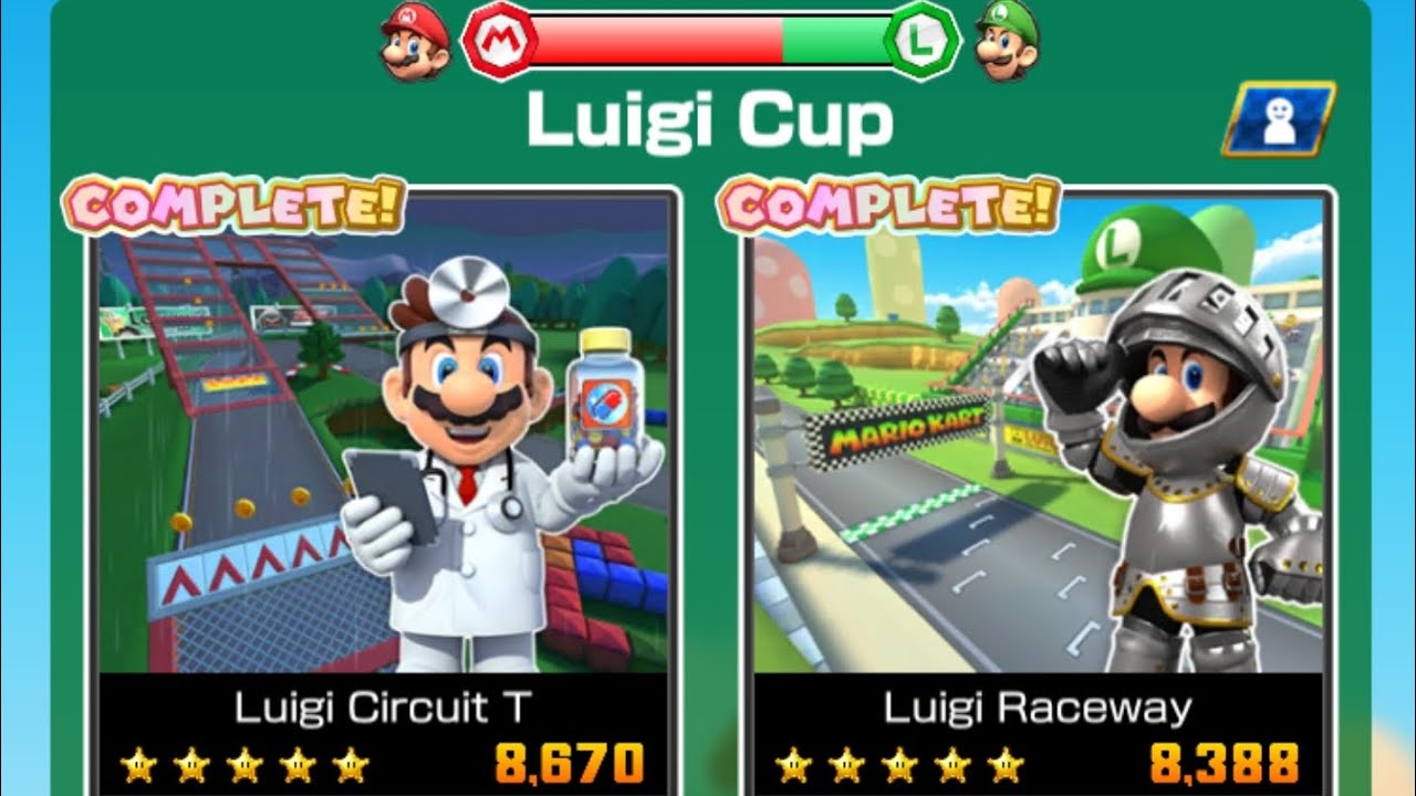 Mario Kart Tour Level 61 Mario vs Luigi Tour Luigi Cup 150cc