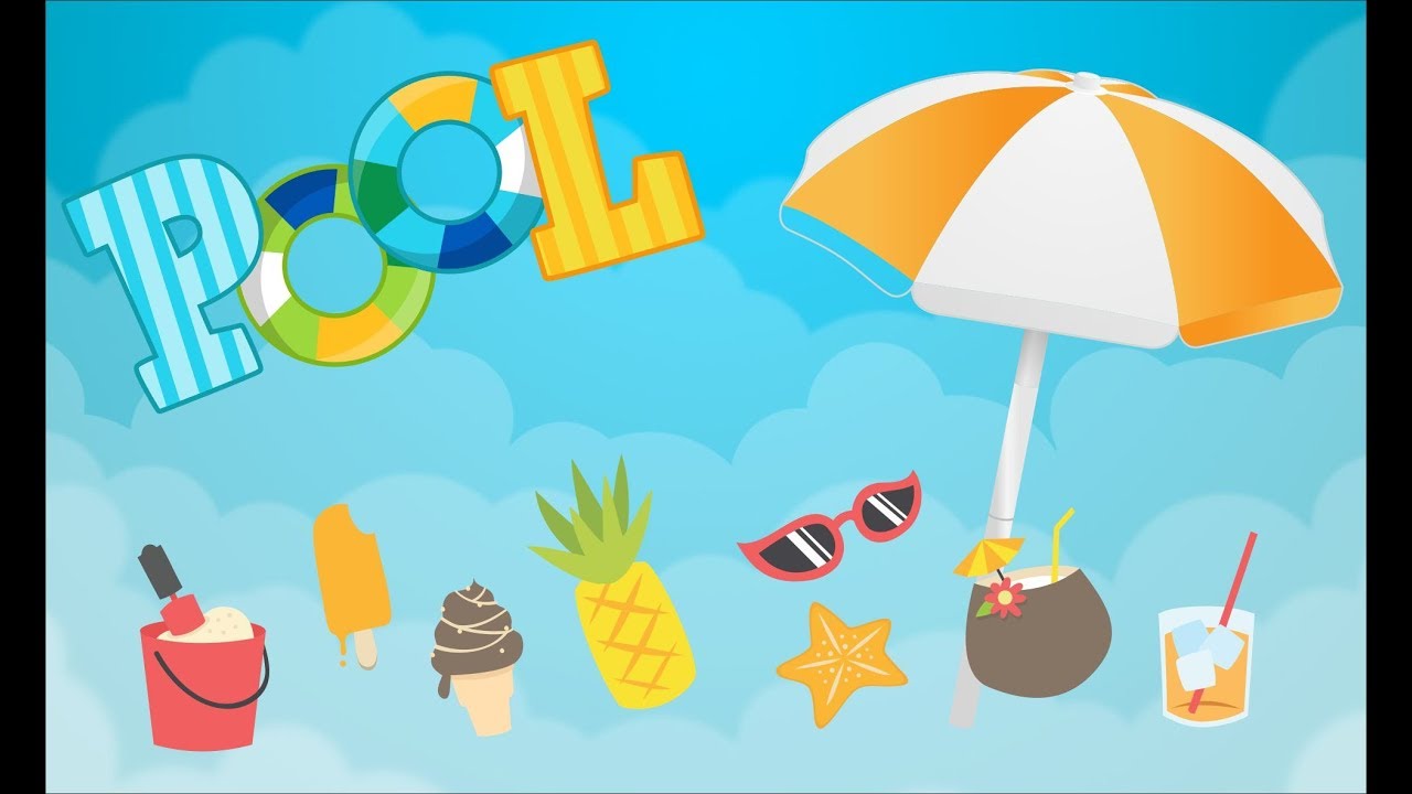 Convite Digital Pool Party Festa na Piscina da Alana 10 Anos