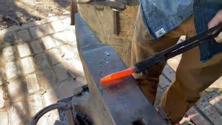 Forging a small neck knife