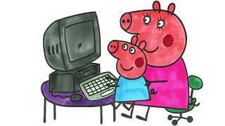 Peppa Maiale Per Bambini - Come Disegnare E Colorare - Piccole Mani Libro Da Colorare