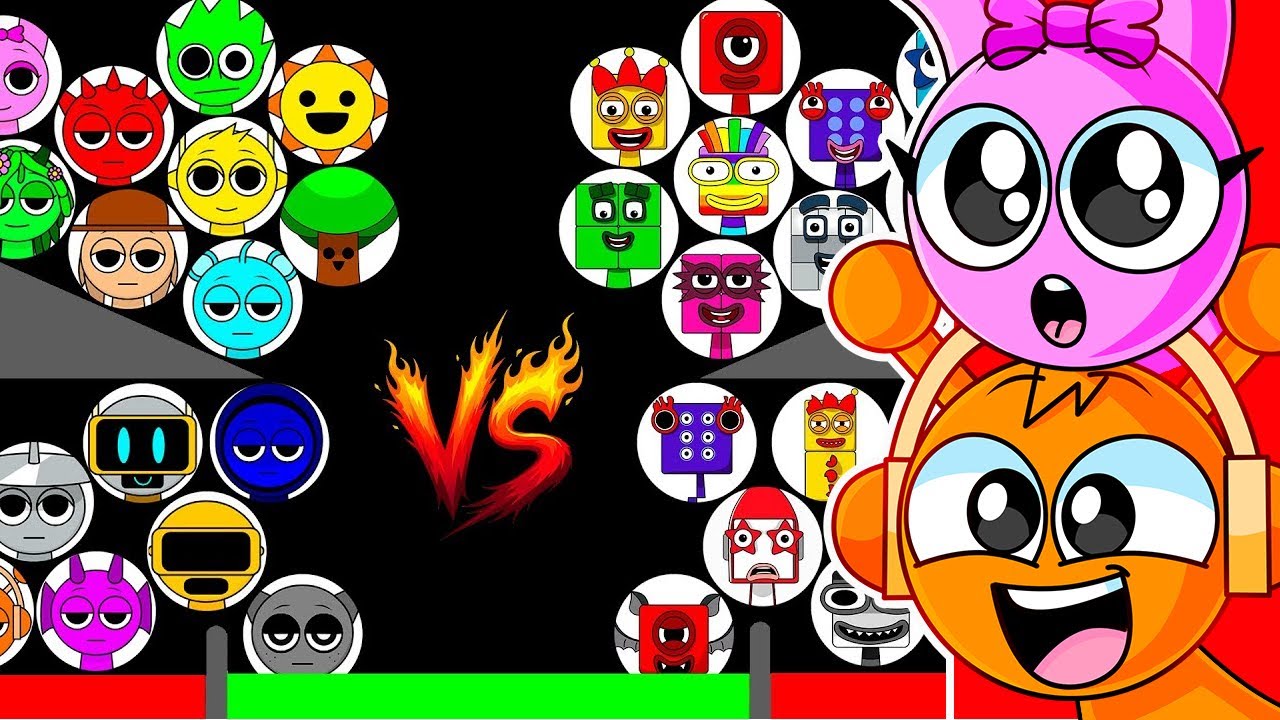 SPRUNKIS VS NUMBERBLOCKS IN A MARBEL RACE!!