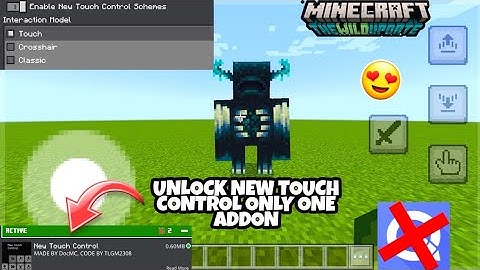 Unlock New touch controls in Minecraft Pocket edition | unlock New touch controls one addon only