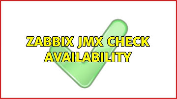 Zabbix jmx check availability