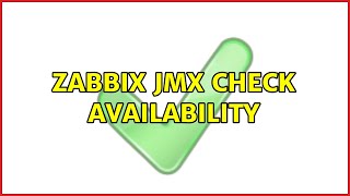 Zabbix jmx check availability