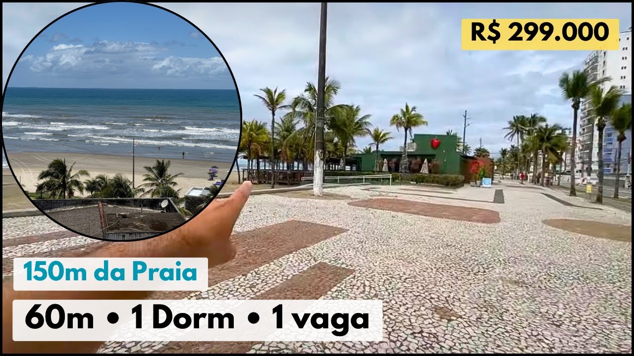 #877 Apartamento de 1 Dormitório a 150m da praia   Vila Tupi, Praia Grande - SP