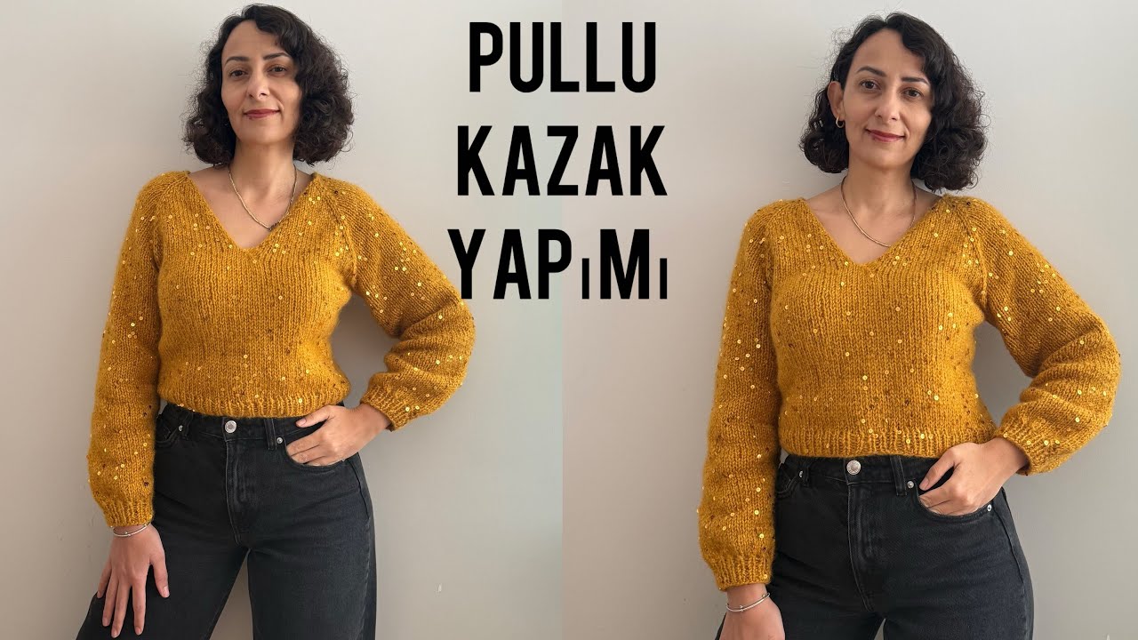 S BEDEN HİÇ ÖRGÜ BİLMEYENLERİN BİLE KOLAYLIKLA YAPABİLECEĞİ V YAKA KAZAK ANLATIMI🌼#örgükazak #örgü 