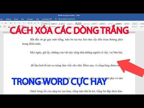 Cách xóa dòng trắng trong Word | Xóa khoảng trắng giữa các dòng trong word