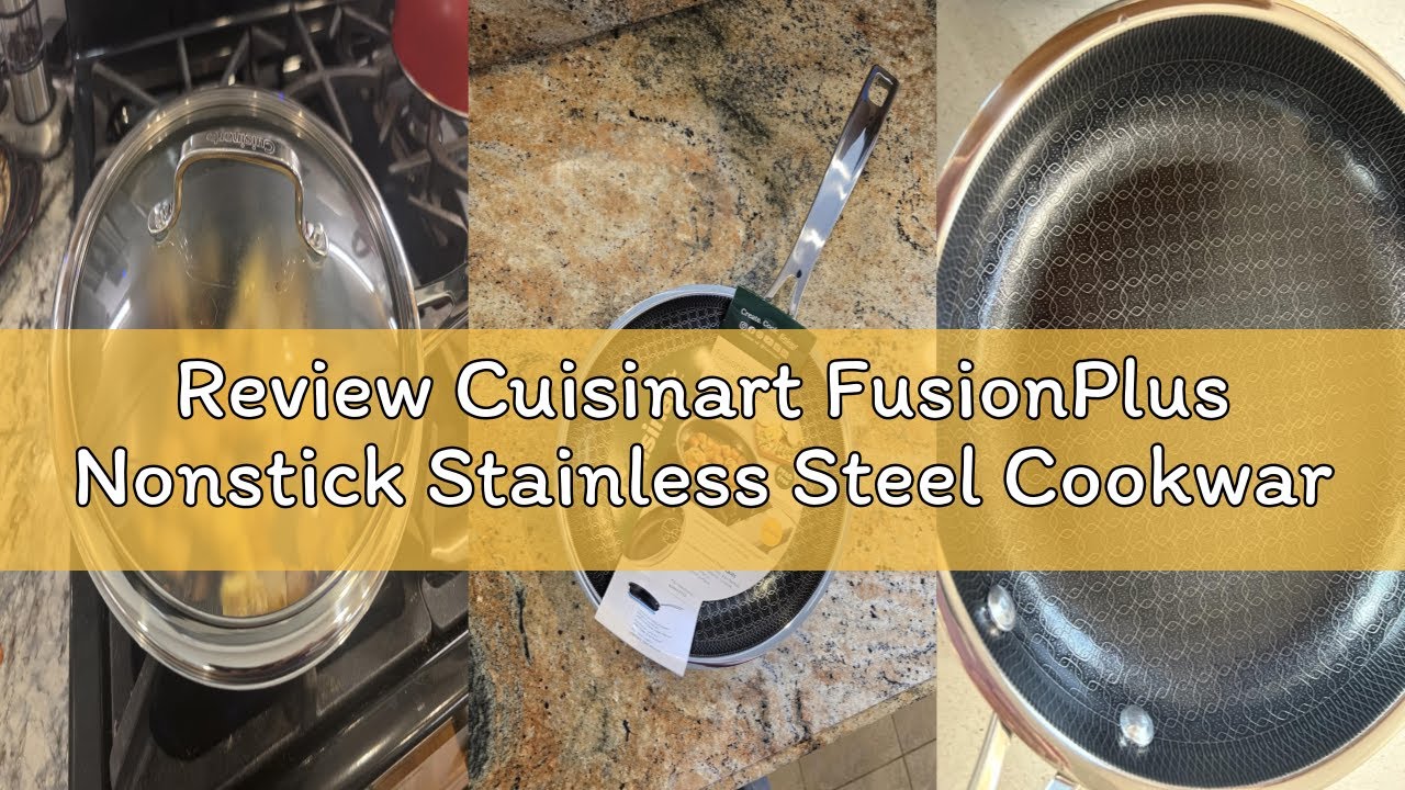 Review Cuisinart FusionPlus Nonstick Stainless Steel Cookware, 10-Inch Skillet with PFAS-Free PURELY