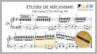 Can you play this one without fatiguing your hand? (Czerny Op. 849 No. 28 at tempo - Remastered)