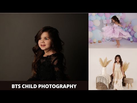 Portrait photography in studio, kids portrait photoshoot with sweet Hudson behind the scenes