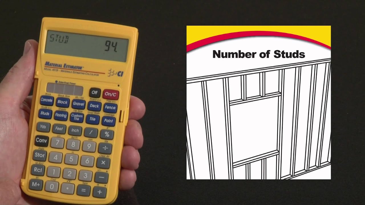 How To Estimate The Needed Number Of Studs And Cost Material