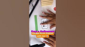 Prep a Halloween Escape Room station with me! #teachertips #secondaryteacher #mathteacher