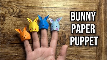 DIY BUNNY FINGER PUPPET | Paper Crafts For School | Paper Craft | Easy kids craft ideas | Rabbit