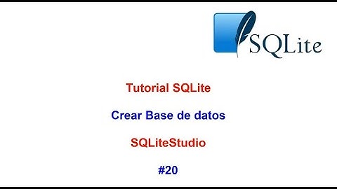 Tutorial SQLite 2023 N 20 Crear Base de datos SQLiteStudio