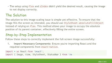 React Native Image Not Filling Screen? Here