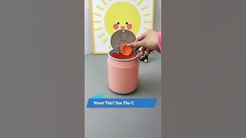 Creative Push Trash Can with Lid #amazonusa #fyp #gadgets