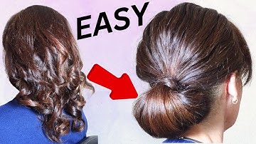 Easy chignon hairstyle - quick low chignon