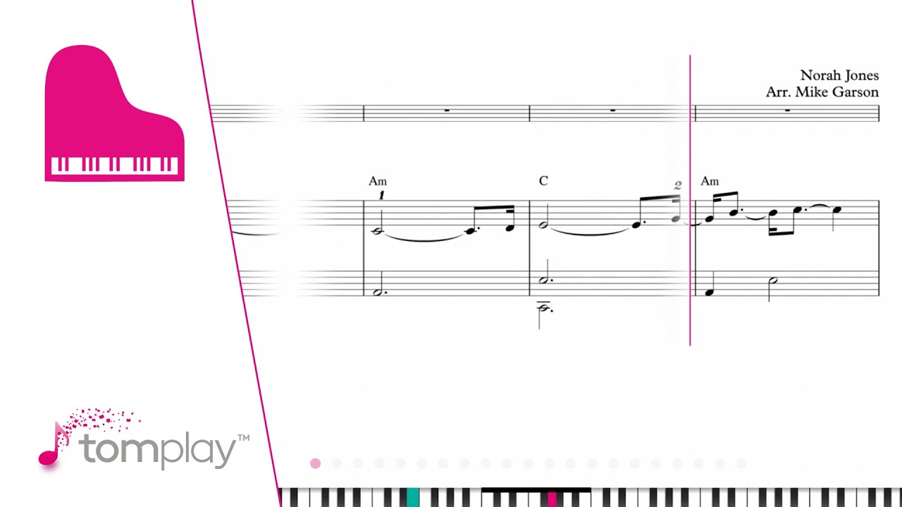 Norah Jones: Come Away with me - Piano Sheet Music