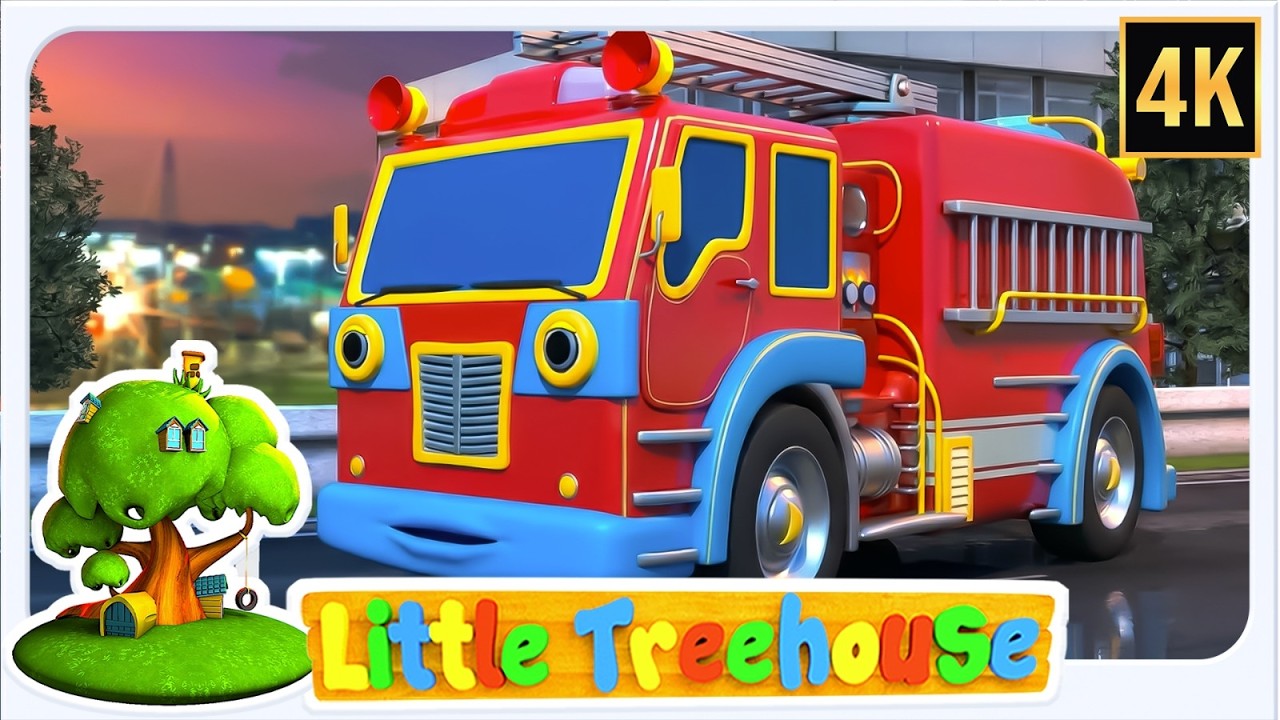 Wheels On the Fire Truck Nursery Rhyme & Baby Song