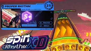 Spin Rhythm XD | Proper Rhythm by Peak Divide - XD Difficulty 25, S+ FC - 2 away from a PFC!!