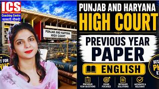 Punjab & Haryana High Court English Previous Year Questions |  ICS Coaching Centre