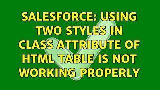 Salesforce: Using two styles in class attribute of HTML Table is not working Properly