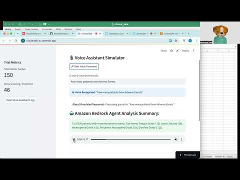 ClinicalTalk AI: Voice-Driven Data Science for Clinical Trials (AWS Bedrock & Lambda)
