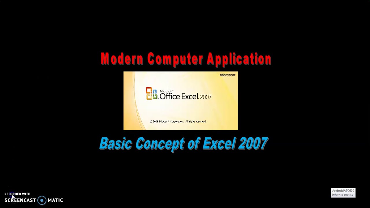 COMA | Chapter 4 | Basic Concept of MS Excel | Part 3 - YouTube