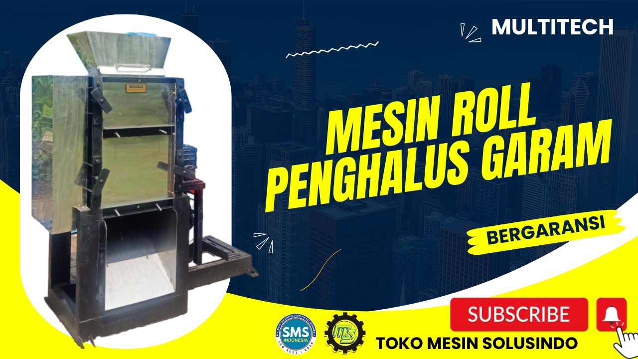 Mesin Roll Penghalus Garam Krosok Menjadi Garam Halus-Mesin Solusi Indonesia-Toko Mesin Solusindo