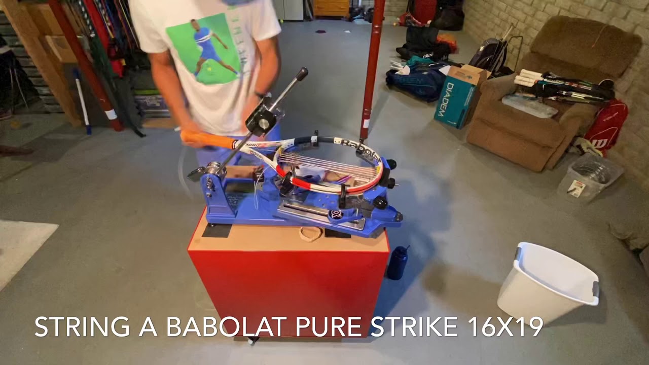 Stringing a Babolat Pure Strike with Diadem Flash and Evolution